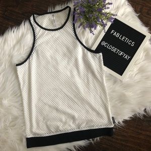 Fabletics | White Mesh Cayman Workout Tank